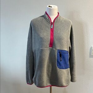 Patagonia Blue and Gray Fleece Jacket
